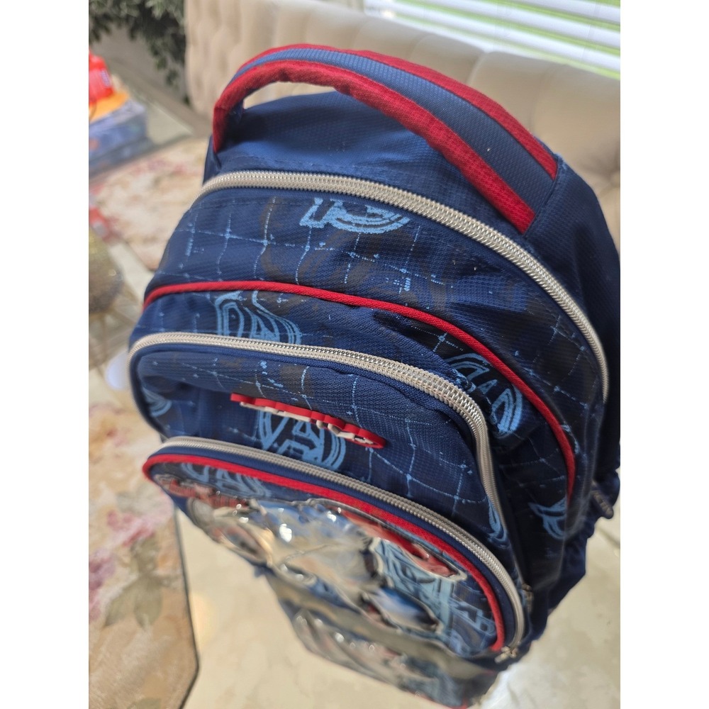 Marvel Avengers Captain America Kids Backpack Blue Red Activ New Superhero Bag - Picture 2 of 6